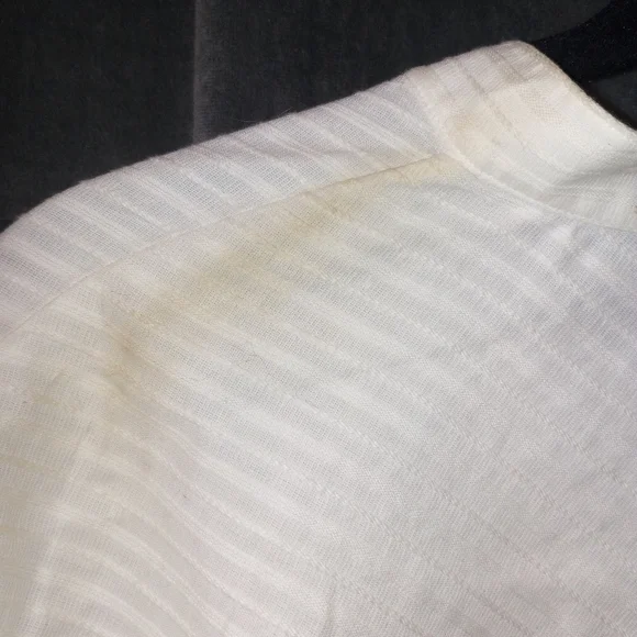 Vintage Ralph Lauren Cream High Neck Blouse Size 16 P2P 20 In Length 24.5 In - Picture 6 of 10